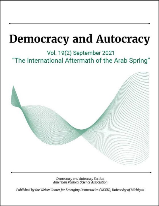 "The International Aftermath of the Arab Spring," Democracy and Autocracy Vol. 19(2)