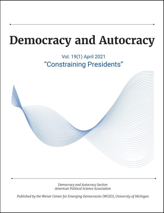 Democracy and Autocracy Vol. 19(1), Constraining Presidents